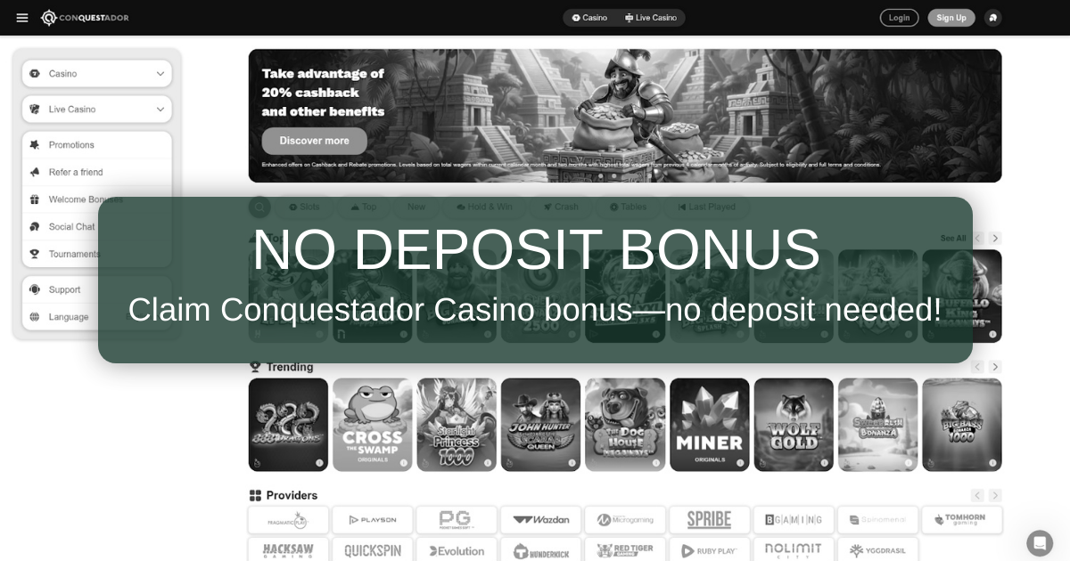 Conquestador Bonus Code - No Deposit Bonus 2026 USA